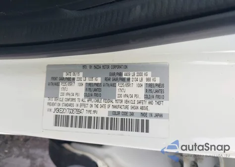 2016 Mazda Cx-5 Touring z USA, uszkodzony, nr VIN JM3KE2CY7G0676647